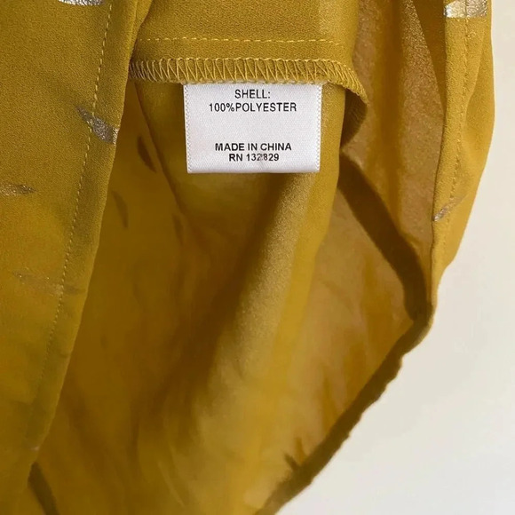 House of Harlow 1960 x Revolve collab yellow blouse with fading moon print sz xs - Picture 5 of 5